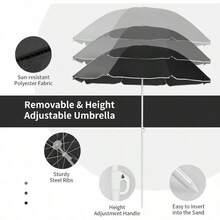 Double Portable Camping Chairs, Blue 60D X 20.5W X 35H Inch1 - Black - View 3