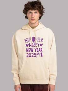 Unisex Sweatshirt Cotton Printed Comfort Soft Crewneck New Year 2025 Breathable Summer