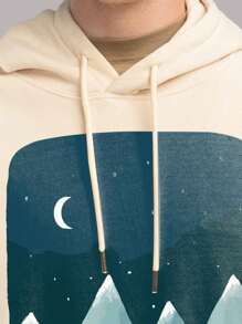 Cartoon Illustration Sweatshirt Men's Comfortable Breathable Soft Printed Round Neck Top