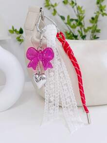NS Style Metal Heart Key Chain With Lace And Acrylic Bow Pendant Bows Y2K Beach Accessories Daisy - Multicolor - View 16