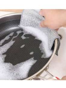 50/20/10/5/2pcs Metal Mesh Scrubbing Pads, Multi-Purpose Metal Wire Dish Cleaning Rags, Easy To Rinse, Reusable, Metal Wire Cleaning Cloths, Metal Wire Dish Washing Rags, Kitchen, Sink, Pots, Dishware And Utensils Washing And Cleaning, Sink, Countertop, Stove, Reusable Kitchen Cleaning Towels, Dish Cloths, Lint-Free, Stripe-Free, Washable Rags, Kitchen Supplies, Kitchen Cleaning Tools, Kitchen Items, Cleaning