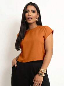 Basic Cropped Modeling With Perfect Fit Factory Price Get Yours Now - Bronze - View 5