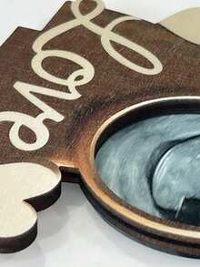 1个定制胎儿超声波照片相框，创意木质新生儿纪念装饰，孕期超声波照片相框，送给孕妇、新妈妈的礼物，10*18厘米/3.9英寸*7英寸，母亲节礼物，周年纪念礼物，家居和谐，圣诞节礼物