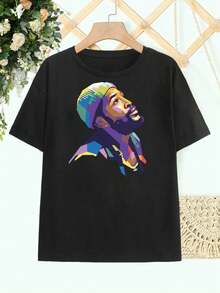 Women's Marvin Gaye T-Shirt Classic Soul Music Tee Vintage Style Graphic Tees Fashionable Concert Tees - Black - View 2