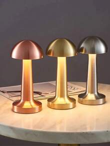 Luminaria Abajur Recarregável Led Cor e Brilho Ajustável Cogumelo Touch USB - Multicolorido - Visão 1