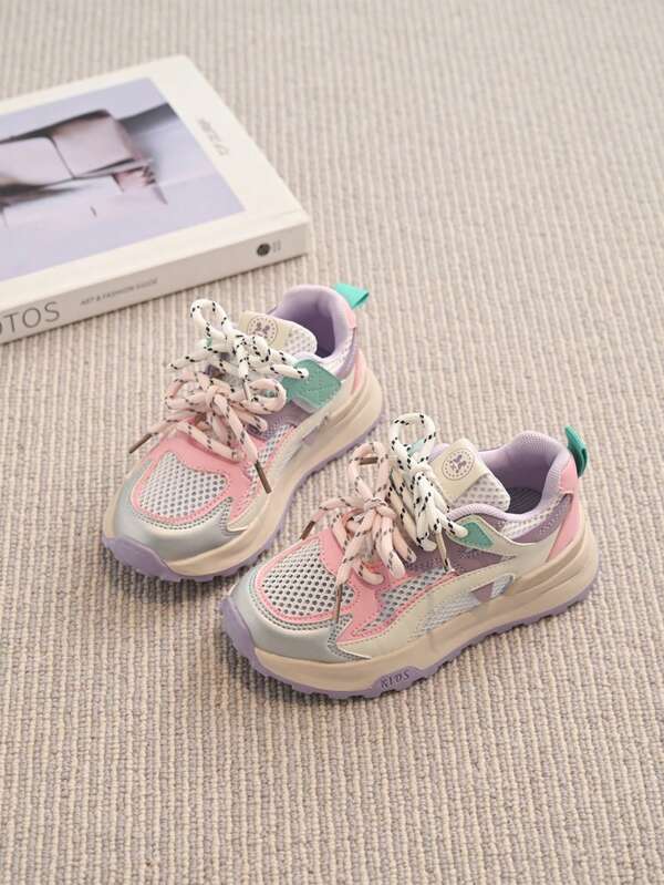 1 Pair Breathable Mesh Fashion Sneakers, Versatile For Daily, School, Suitable For Spring, Summer, Autumn