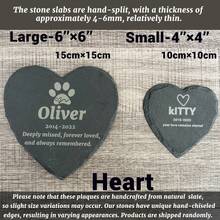1 pieza Piedra conmemorativa personalizada para mascotas - Piedra plana con impresión UV 2D en forma de corazón con el nombre de la mascota - Regalo perfecto de condolencias por la pérdida de una mascota - Multicolor - Ver 4