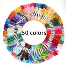 50 Rolls High-Quality Embroidery Threads, Diverse Color Combinations, Suitable For Cross-Stitch, DIY Crafts And Sewing Projects