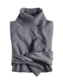 MF Kit 3 Basic Women's Knitted Blouse High Neck Cacharrel Sweater - CHUMBO/CAQUI/BRANCO - View 4