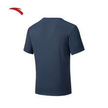 Anta Quick-Dry T-Shirt | Men's Moisture-Wicking Breathable Short Sleeve T-Shirt, New Summer Knit Tops For Running, Fitness - Deep Well Ash -7 - View 2