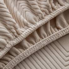 1pc All Season Removable Non-Slip Elastic Sofa Cover, Fits 1 To 4 Seat Sofas, Ideal For Living Room, Bedroom, Office Decor, Machine Washable - White - View 6