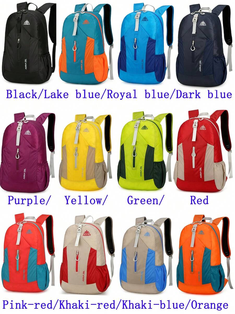 1pc Hiking Backpack, Outdoor Foldable Backpack, Ultra-Light Skin Pack, Portable Sports Bag, School Bag