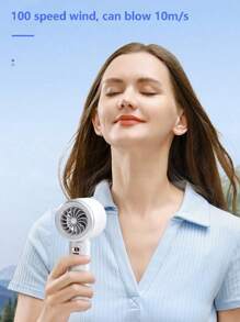 [100 Speed Handheld Fan] USB Rechargeable Mini Desktop Cooler - 2-In-1 Portable Fan Suitable For Dorm/Office/Travel, Featuring Vortex Blade Technology And Adjustable Cooling Modes, Ultra Lightweight Personal Air Flow. 1800mAh