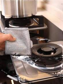 50/20/10/5/2pcs Metal Mesh Scrubbing Pads, Multi-Purpose Metal Wire Dish Cleaning Rags, Easy To Rinse, Reusable, Metal Wire Cleaning Cloths, Metal Wire Dish Washing Rags, Kitchen, Sink, Pots, Dishware And Utensils Washing And Cleaning, Sink, Countertop, Stove, Reusable Kitchen Cleaning Towels, Dish Cloths, Lint-Free, Stripe-Free, Washable Rags, Kitchen Supplies, Kitchen Cleaning Tools, Kitchen Items, Cleaning