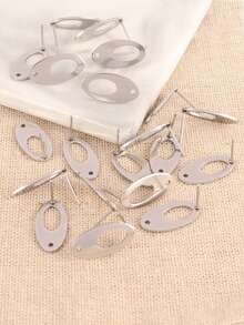 20pcs Stainless Steel Teardrop Stud Earrings Base Findings Fashion Geometric Earrings Posts For DIY Earring Jewelry Making Accessories Supplies - DIY Earrings - View 5