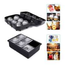 1pc Silicone Ice Cube Tray Mold, Home & Bar Ice Ball Maker With Lid' - Multicolor - View 3