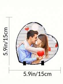 1pc Customized Photo Frame With Stand - Personalized Engraved Picture Display For Office Desk, Perfect Gift For Mother's Day, Father's Day, Wedding, Birthday, Etc., Home Harmony, Home & Living, Christmas Home Atmosphere, Autumn Home Refresh, Xmas Decoration