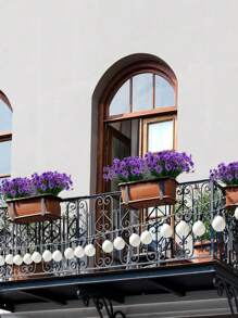 8 Molhos de Flores Artificiais para Uso Interno e Externo, Plantas de Flores Falsas para Jardim Interno e Externo, Parapeito, Casa, Casamento, Fazenda, Flores Artificiais Externas, Flores de Plástico Artificiais Não Desbotantes Plantas de Simulação para Vasos de Flores Decorativos Pendentes, Decoração de Vaso para Casa e Cozinha (Roxo)