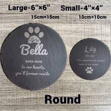 1 pieza Piedra conmemorativa personalizada para mascotas - Piedra plana con impresión UV 2D en forma de corazón con el nombre de la mascota - Regalo perfecto de condolencias por la pérdida de una mascota - Multicolor - Ver 5