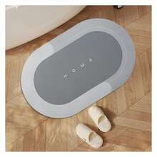 Modernized Magic Mat Bathroom Non-Skid Waterproof Quick Dry Super Absorbent Anti-Slip Technical Velvet Dirt Resistant Easy Clean Laundry Kitchen Door Mat Multiple Sizes Colors Green Square 16x24 Inch - Multicolor - View 7