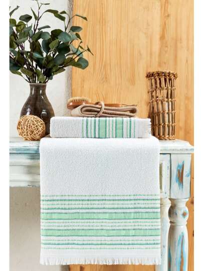 2pcs Set (Bath Towel + Hand Towel), 100% Cotton, Bath And Body Towels, Soft And Skin-Friendly Bathroom Essentials