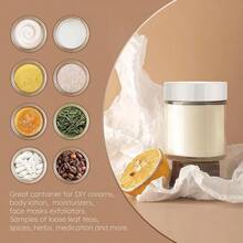4 Oz Amber Glass Jar With Lids, 48 Pack Small Glass Candle Jars With Lids & Sticker, Empty Cosmetic Containers For Sample, Cream, Spice, Lotion, OintmentsSHEIN - 白色 - 查看 6