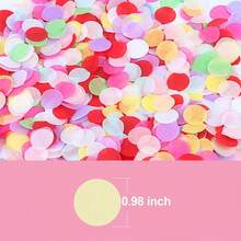 5000pcs 1 Inch Mixed Colors Round Paper Confetti, 1.8oz - Ideal For Wedding, Valentine's Day, Party, Holiday, Dining Table, Gifts, Home Decor, Graduation & Atmosphere Decoration - Multicolor - View 5