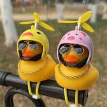 1pc Rubber Duck Motorcycle Handlebar Decor, Unique, For Street Motor Scooters, Motorcycle, Bicycle Dashboard Decoration, As Gift