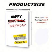 1Pc Funny Birthday Cards For Women And Men - Christmas Card For Birthday - Epic Laughs For Mum, Dad, Sister, Brother, Daughter, Son & Friends!