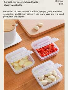 1 件透明奶酪储物盒，密封食品容器，新鲜奶酪、熟食和零食厨房收纳盒，便携式冰箱水果蔬菜保鲜盒，奶酪片储物盒，冰箱专用洋葱、生姜、大蒜水果保鲜盒，翻盖黄油块包装盒，适合厨房使用 - 彩色 - 查看 10