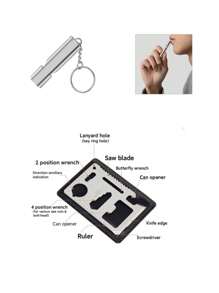 6/8/10pcs Outdoor Survival Tool Kit, Full Set Of Wilderness Survival Gear, SOS Box Survival Kit Emergency Pack