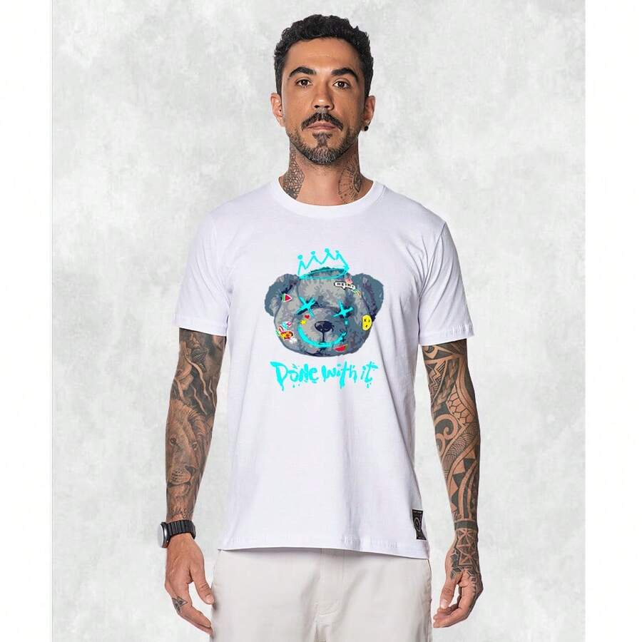 Nexstar Whit T-Shirt Printed Cotton Comfortable 30.1 Combed - White - View 1