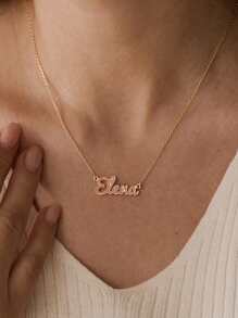 1 PIEZA | Collar con inicial de lujo personalizado y único de 6 colores | Nombre grabable | Joyería con estilo de hada brillante y de superposición (Regalo ideal para la mejor amiga, mujeres jóvenes)