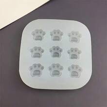 1pc Silicone Mold For DIY Projects Featuring 9 Holes For Cat Paws And 6/10 Holes For Bones,Small Moulds Suitable For Handmade Candles,Soaps,Wax,Clay,Aromatherapy Gypsum Epoxy Resin Jewelry Decoration,Home Decor Wedding Graduation Birthday Party Gift - Multicolor - View 9