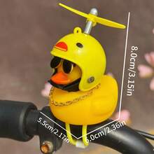 1pc Rubber Duck Motorcycle Handlebar Decor, Unique, For Street Motor Scooters, Motorcycle, Bicycle Dashboard Decoration, As Gift