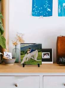 1pc Customized Photo Frame With Stand - Personalized Engraved Picture Display For Office Desk, Perfect Gift For Mother's Day, Father's Day, Wedding, Birthday, Etc., Home Harmony, Home & Living, Christmas Home Atmosphere, Autumn Home Refresh, Xmas Decoration