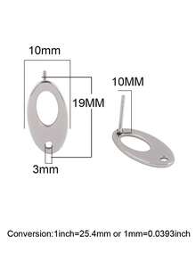 20pcs Stainless Steel Teardrop Stud Earrings Base Findings Fashion Geometric Earrings Posts For DIY Earring Jewelry Making Accessories Supplies - DIY Earrings - View 14