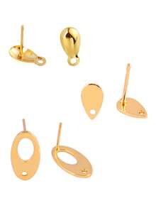 20pcs Stainless Steel Teardrop Stud Earrings Base Findings Fashion Geometric Earrings Posts For DIY Earring Jewelry Making Accessories Supplies - DIY Earrings - View 10