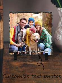 1pc Customized Photo Frame With Stand - Personalized Engraved Picture Display For Office Desk, Perfect Gift For Mother's Day, Father's Day, Wedding, Birthday, Etc., Home Harmony, Home & Living, Christmas Home Atmosphere, Autumn Home Refresh, Xmas Decoration