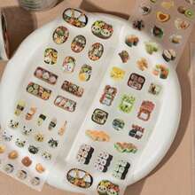 1 Gói Nhãn Dán Chống Thấm Nước Phong Cách Snack Retro, Làm Bằng Chất Liệu PET Dùng Cho Sổ Lưu Niệm, Trang Trí Điện Thoại, Viết Nhật Ký, Đồ Dùng Học Tập, Trở Lại Trường Học - Nhiều màu - Xem 6