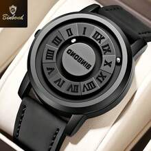 BINBOND Men Quartz Watches Top Luxury Magnetic Levitation Hollow Out Design Leather Strap Waterproof Men Quartz Watch - one-size - View 12