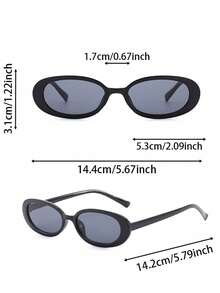 Vintage Mode Basic elegante 4-teiliges Set Damen ovale Kunststoff-Metall Vollrand modische Brillen, geeignet für Partys, Straßenfotografie, Strandurlaub, Sommerausflüge, Outdoor-Aktivitäten, Reisen, Schule, College-Stil, Campus-Looks und mehr. - Verschiedenfarbig - Übersicht 8