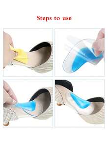 Bantalan Kaki Depan Silikon, Bantalan Metatarsal Perekat Sendiri, Sisipan Anti-Selip Ukuran Setengah, Bantalan Sepatu Hak Tinggi Lembut, Bantalan Pelindung Kaki, Unisex - Biru - View 5