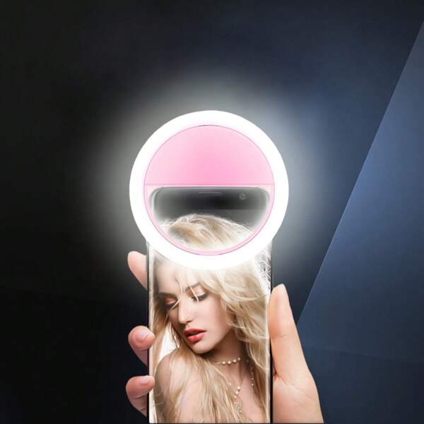 1pc Portable LED Fill Light Selfie Light, Mini Clip-On Fill Light, For Mobile Phanes And Computers, Makeup, Zoom Conference, Live Streaming, Vlog, Perfect Selfies And Video Calls 150mAh