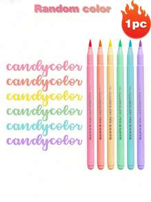 6 Soft Brushes, Highlighter Set, Pastel Marker Pen Set, Art Color Highlighter, Calligraphy Pen Back To School - Multicolor - View 12