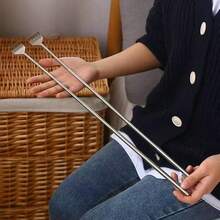 1 件伸缩式不锈钢背部抓痒器，方便的止痒抓挠工具