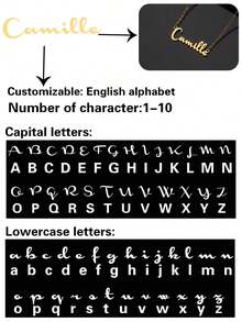 1PC Personalized Children Boys And Girls Simple Name Stainless Steel Necklace ,Customized For Delicate Gift For Kids, Baby Shower,Back To School Winter Gift Ideas Boy Girl Valentine's Day,Mother's Day Gift,Multi-Functional,Ornamental,Letter,Stylish,Modern,Colorful,Cute,Adorable,Casual,Custom,Personalised,Unique,Customized,Ideal Gifts For Him,Ideal Gifts For Her,Easy Comfort,Birthday Gift