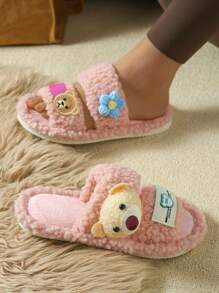 shensongni Women's Home Plush Slippers Animal Slippers Bear Slippers Black Slippers Cute Slippers Fashion Slippers EVA Thin Bottom Slippers Lightweight Slippers Soft Bottom Slippers Mute Slippers Wooden Floor Slippers Bedroom Slippers Indoor Slippers Household Slippers Patio Slippers Office Slippers Hotel Slippers Carpet Slippers Cartoon Slippers Fluffy Slippers Women Slippers