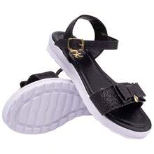 Kit 03 Pairs Of Children's Flat Sandals For Girls, 20 To 36, Casual, Comfortable