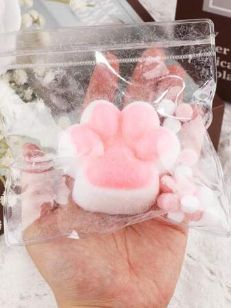 1 st Cat Paw Squeeze Toy, Stress Relief Squeeze Leksaker för studenter och vuxna, slitstark plast, lämplig för alla raser och storlekar, söt Kawaii djurtassdesign, lämplig för kontor, semester och presenter
